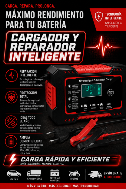 Cargador/Reparador de Batería Para Auto